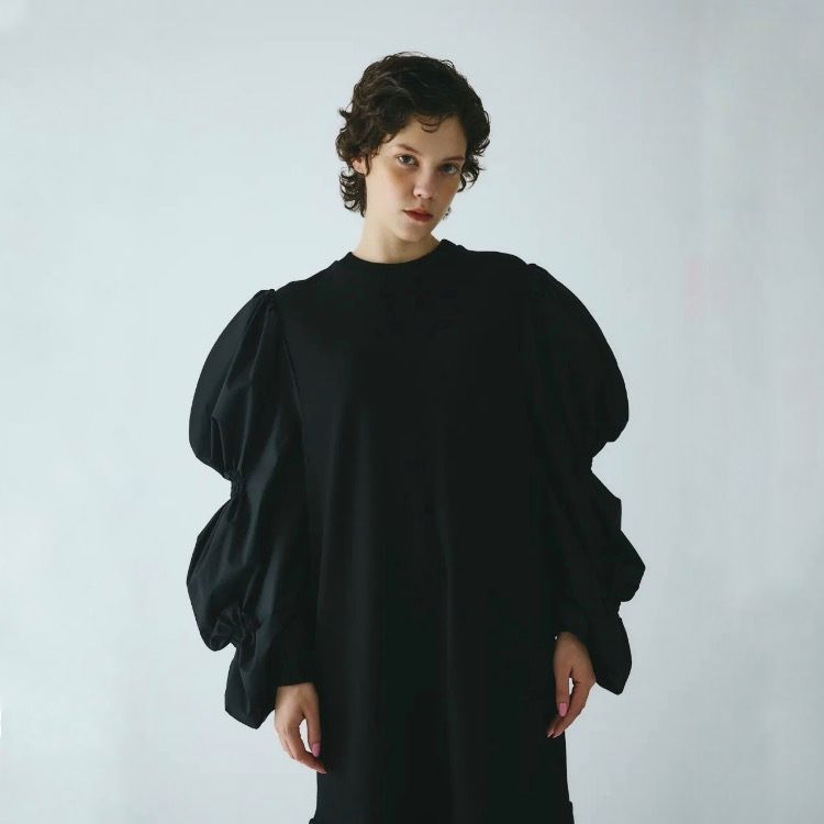 【残り一点】Shirred Balloon Sleeves Dress