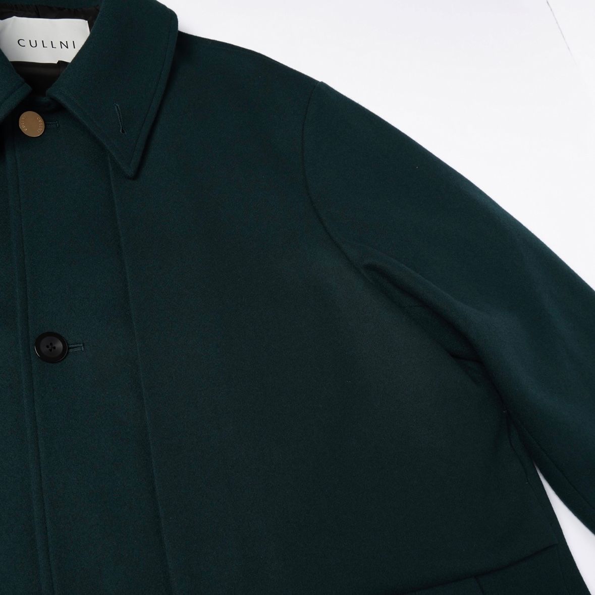 【残り一点】Lamb Wool Melton Layered Long Coat