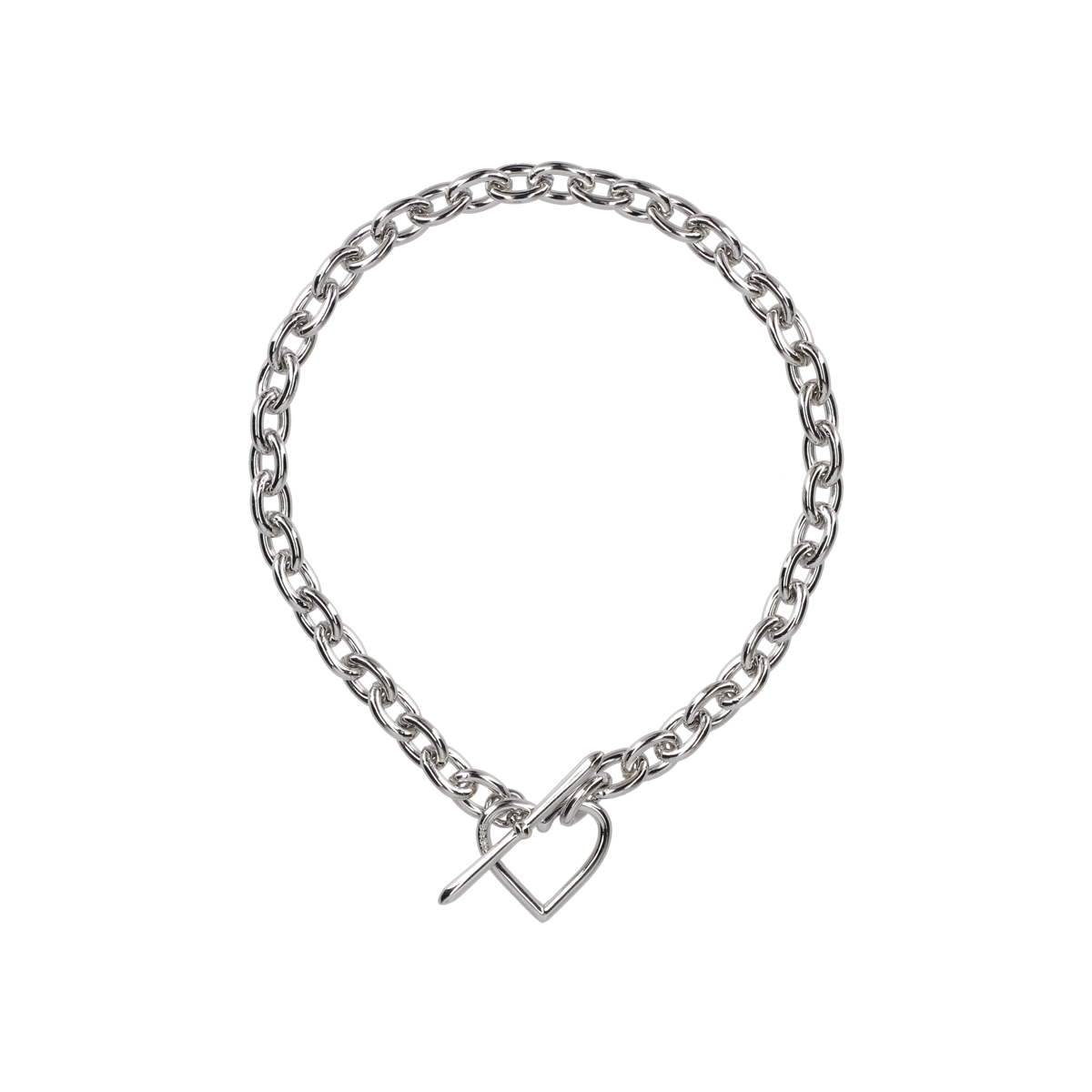 【残りわずか】Heart Necklace_Medium Link(SILVER)