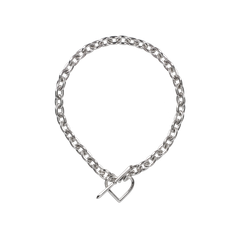 m ♡ページ BASICKS - 【残りわずか】Heart Necklace_Medium Link(SILVER