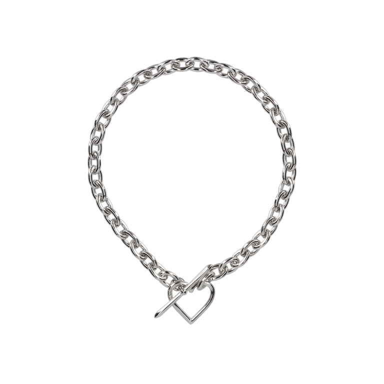 BASICKS - 【残りわずか】Heart Necklace_Medium Link(SILVER