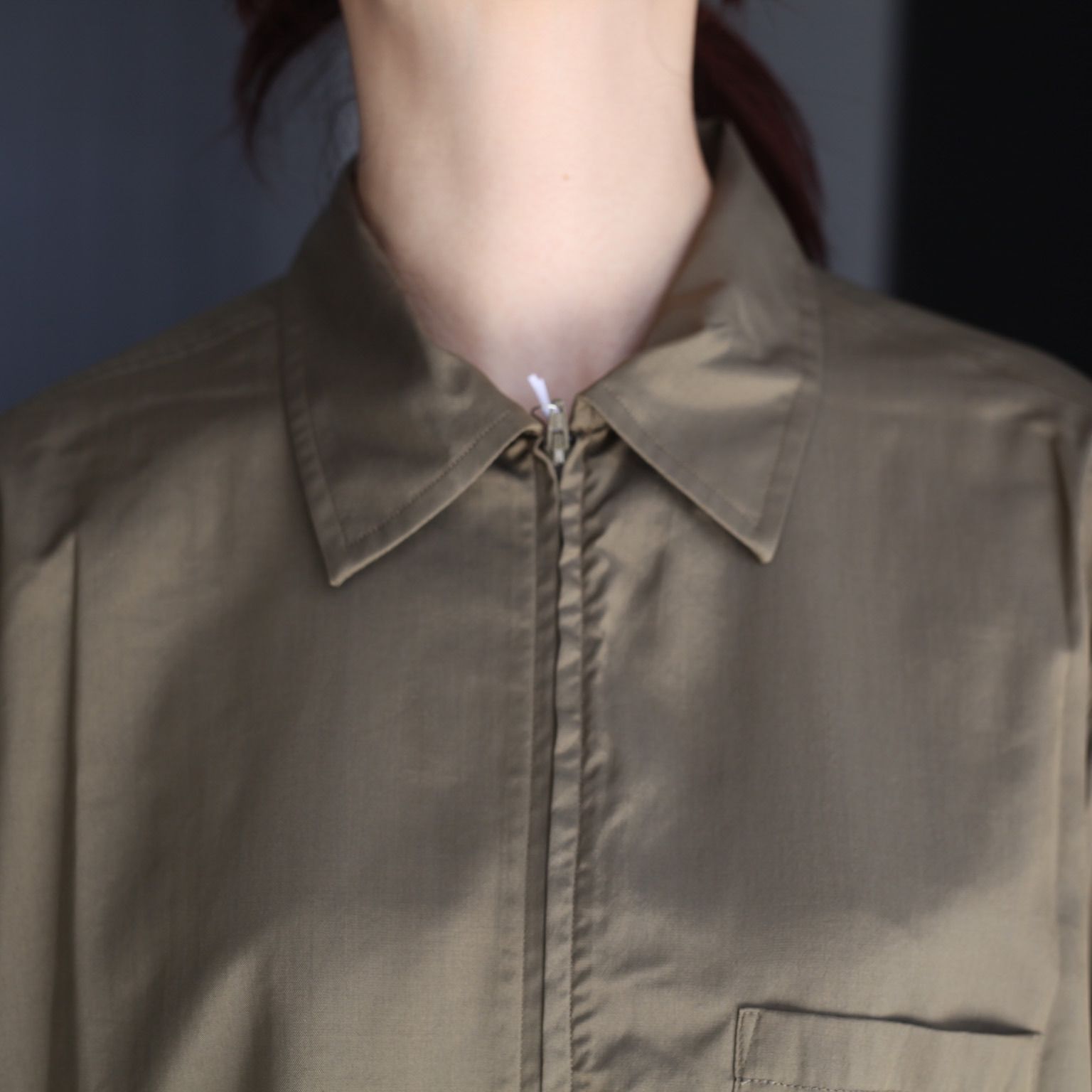 【残り一点】Silk Nylon Zip Shirt