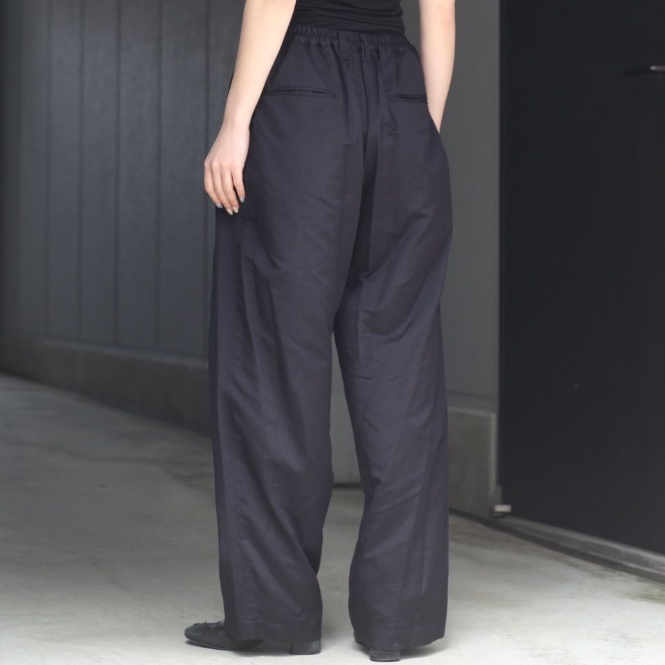 【残りわずか】Silk Cupro Twill Wide Easy Trousers