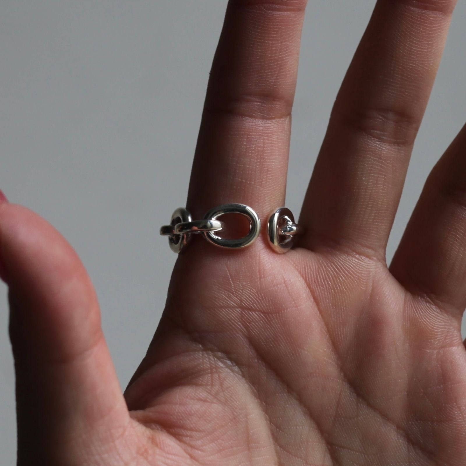 【残り一点】Oval Link Ring(SILVER)