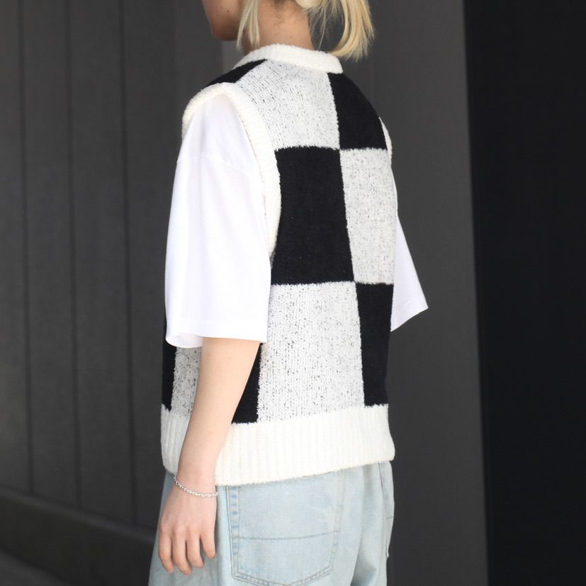 新品未使用 Pattern Knit Vest ニットベスト - ニット/セーター