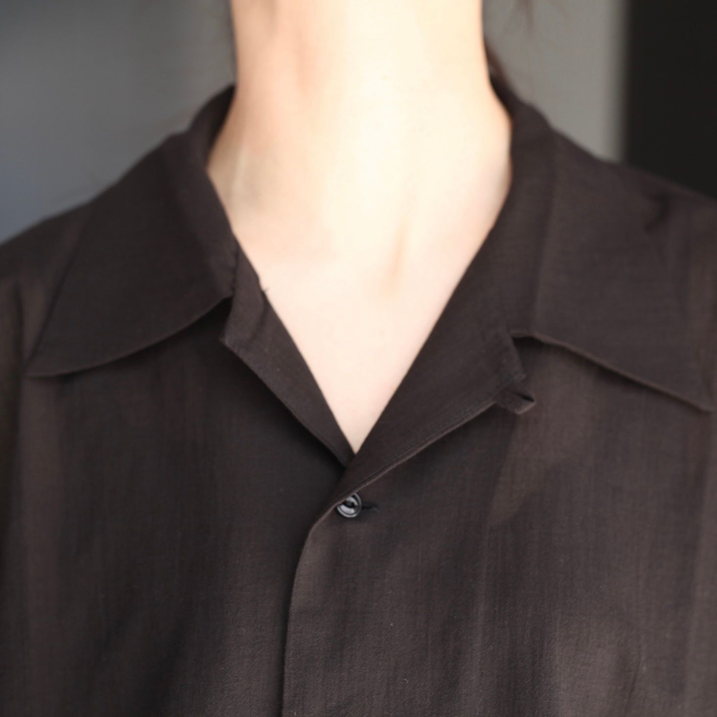 【残り一点】シアーコットンオープンカラーS/Sシャツ