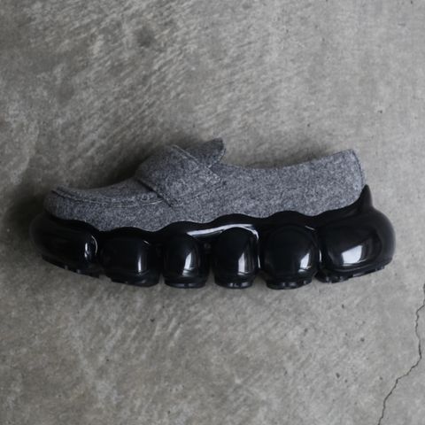 【残り一点】Jewelry Felt Loafer(LIGHT GRAY×BLACK)