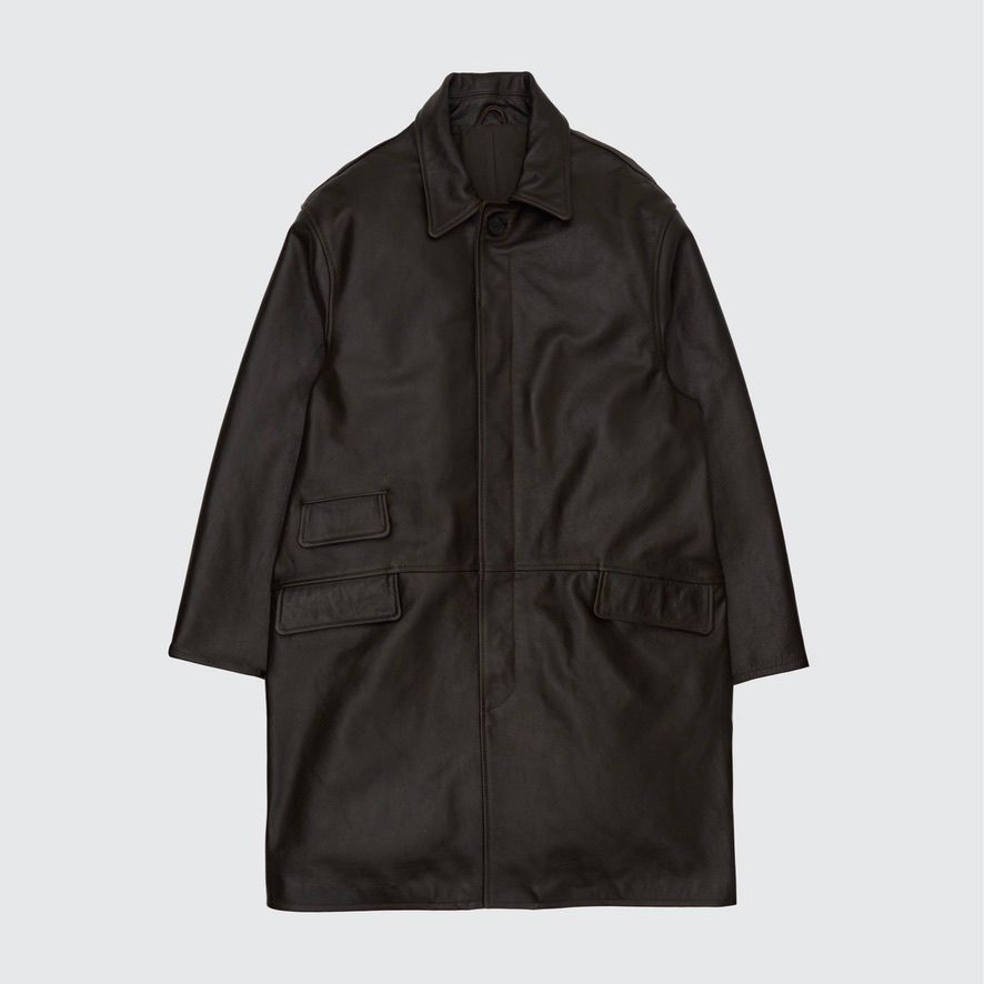 【残り一点】Leather Balmacaan Coat