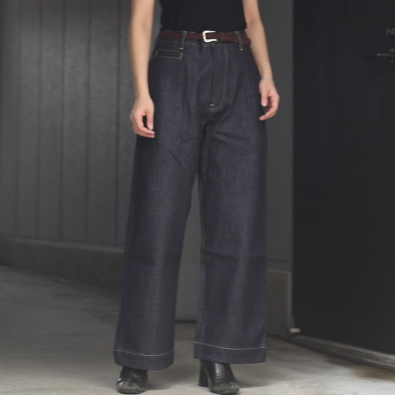 STUDIO NICHOLSON - 【残りわずか】Selvedge Denim Suede-Head Slack 