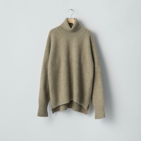 【残り一点】Cashmere/Sable Tweed Knit Turtle Neck LS