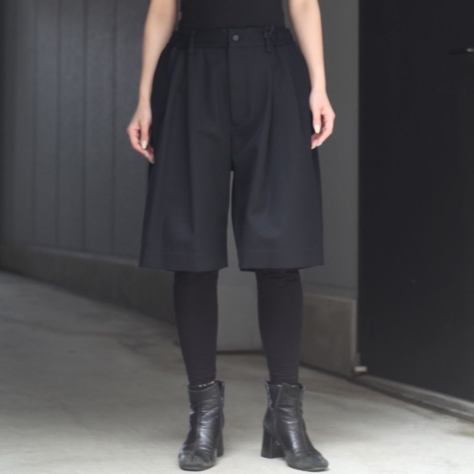 【残りわずか】Wool Kersey Wide Easy Short Trousers
