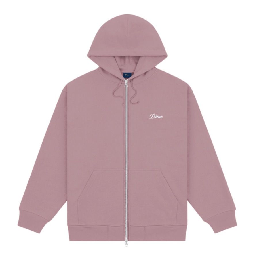 【人気☆】DIME スモールロゴ刺繍 フーディー Dime - 【残りわずか】Cursive Small Logo Zip Hoodie | ACRMTSM