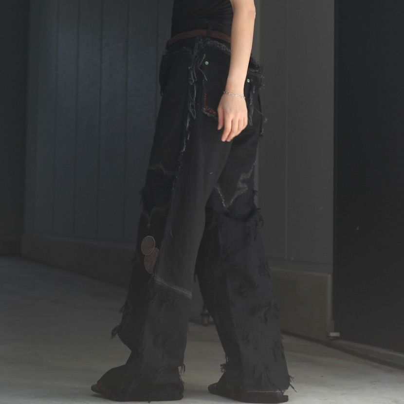 免税店 レアMINUS SLASH SEAM DOUBLE KNEE PANTS - パンツ