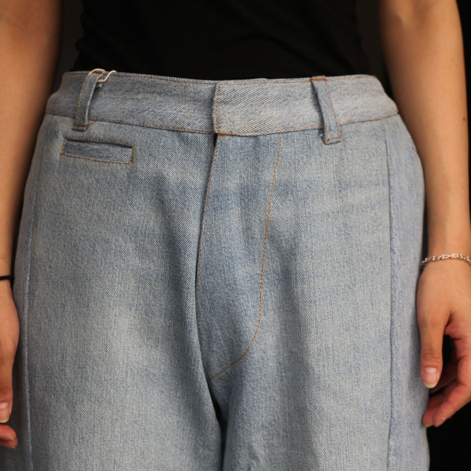 【残り一点】Reconstructed Super Baggy Slacks Denim_1(S)