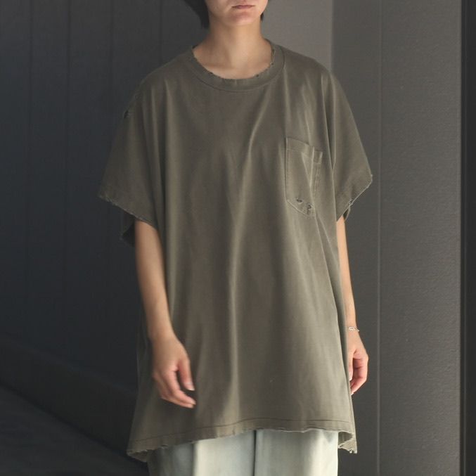 【残り一点】Damaged Tunic with Pocket(PIGMENT DYED)