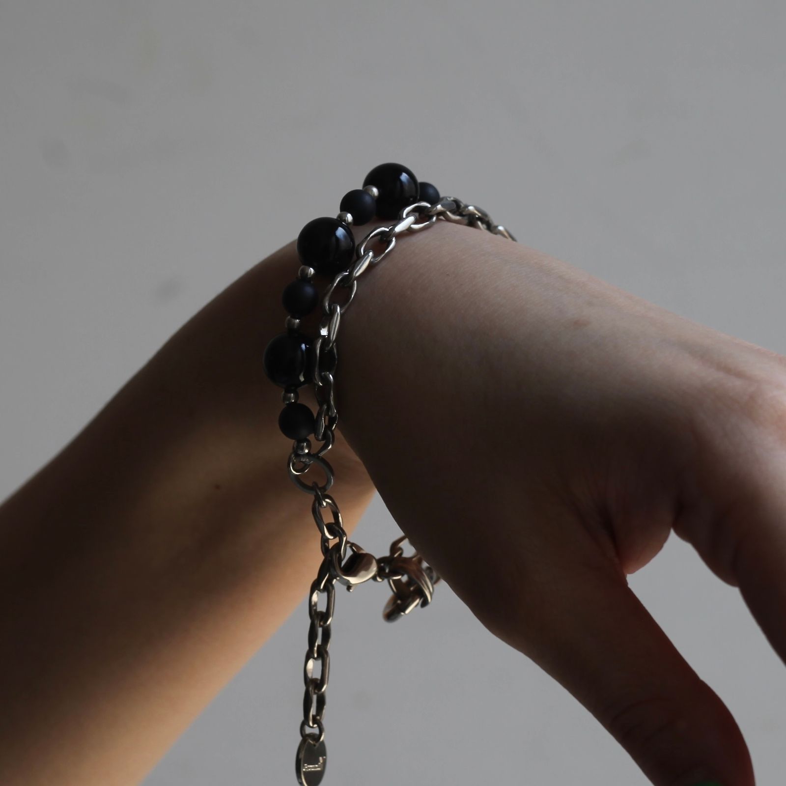 【残り一点】Beads Chain Breacelet_A(SILVER)