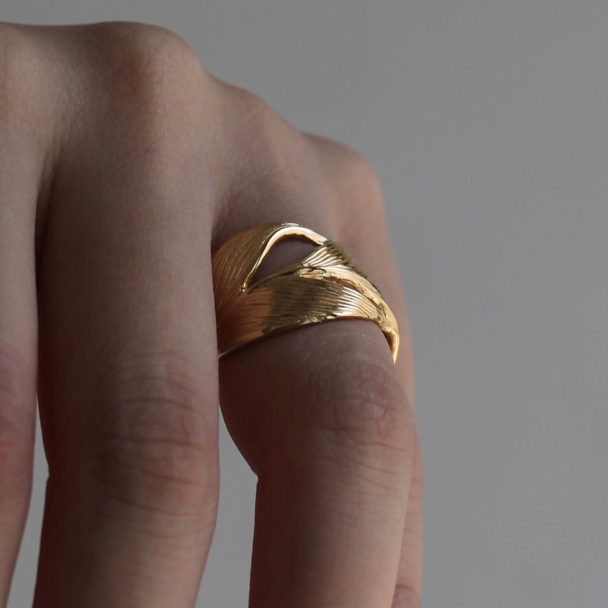 【お取り寄せ注文可能】OWL Feather Ring_S(GOLD)