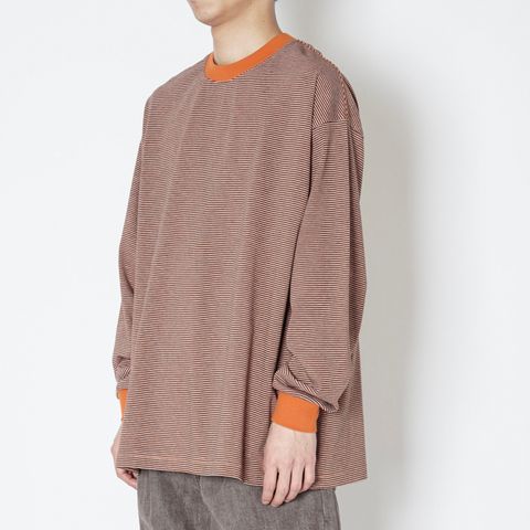 【残り一点】Mercerization Border Wide L/S Tee