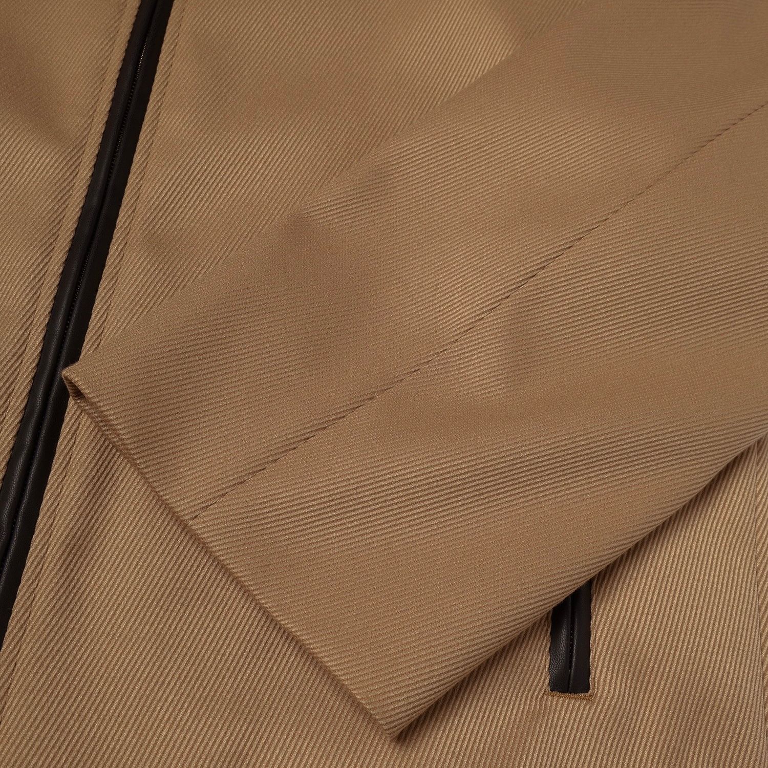 【残り一点】Double Cloth Kersey Zip Up Stand Collar Short Coat