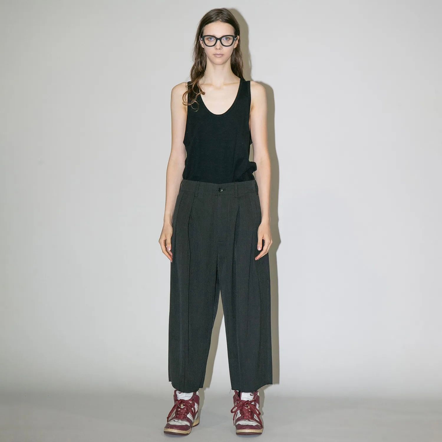 【残り一点】ウォッシャブルツイルワイドパンツ