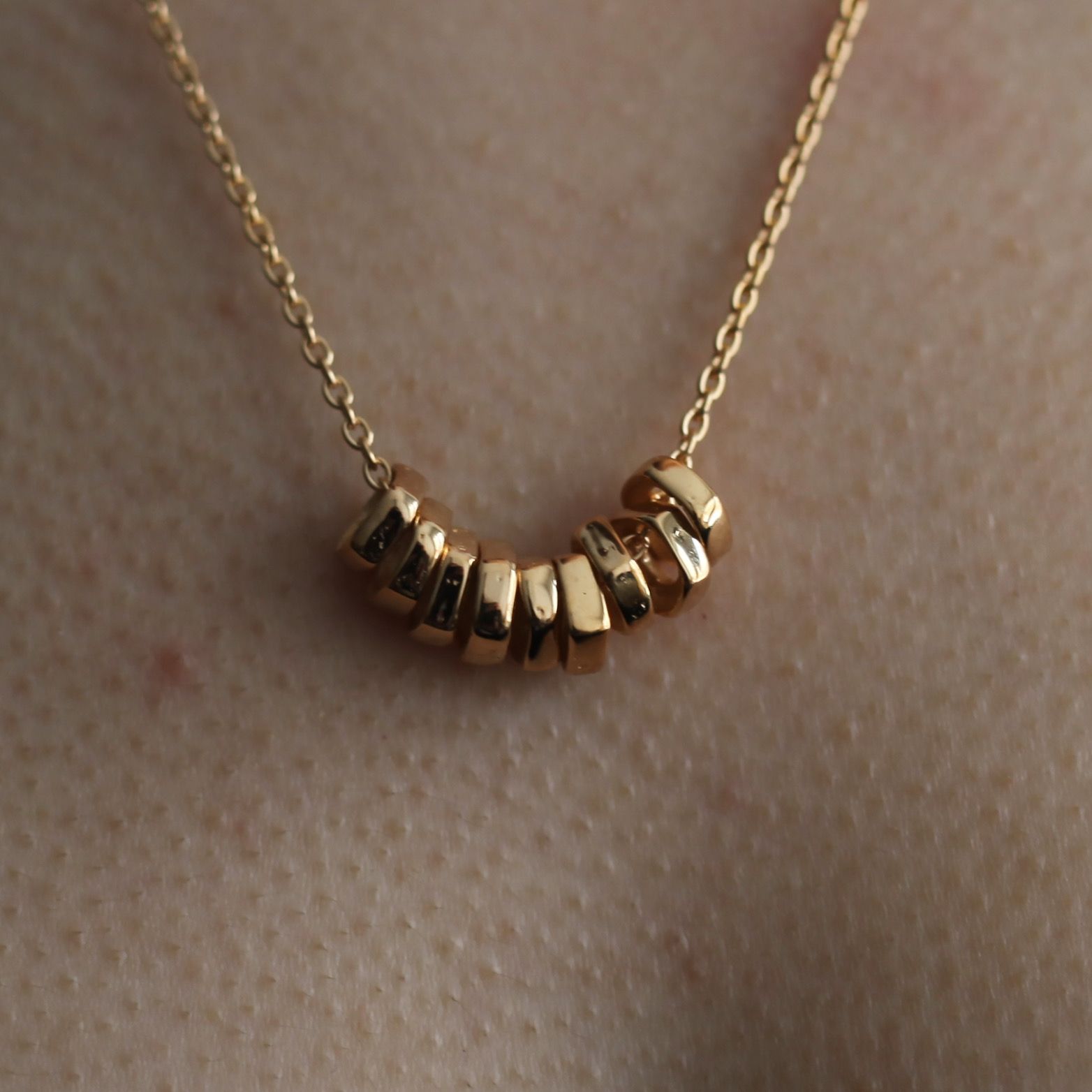 【残りわずか】Rock Beads Chain Neck(GOLD)