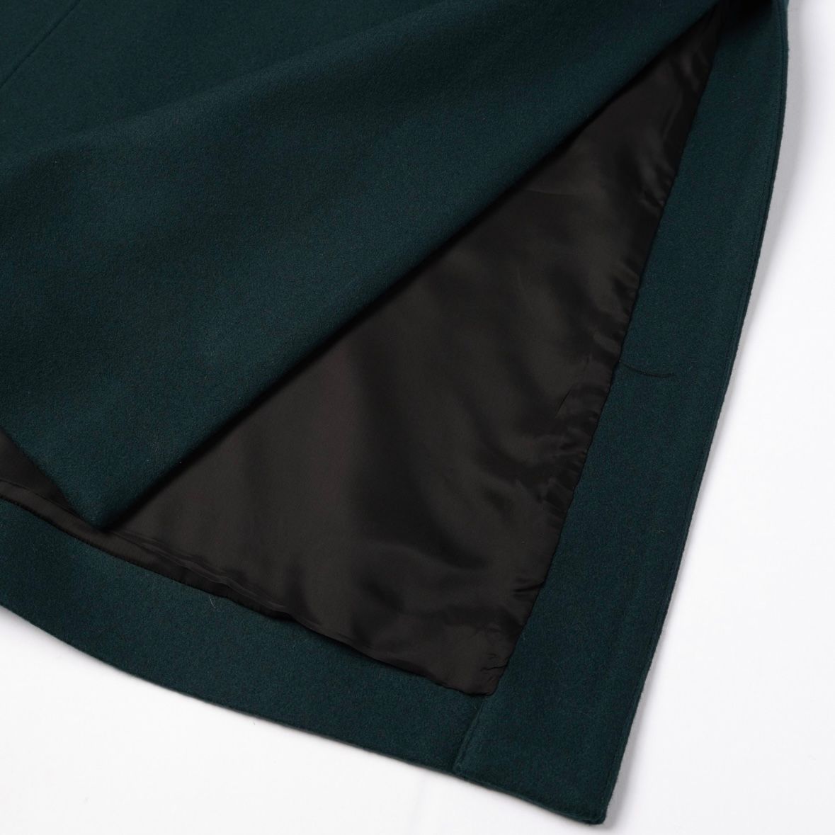 【残り一点】Lamb Wool Melton Layered Long Coat