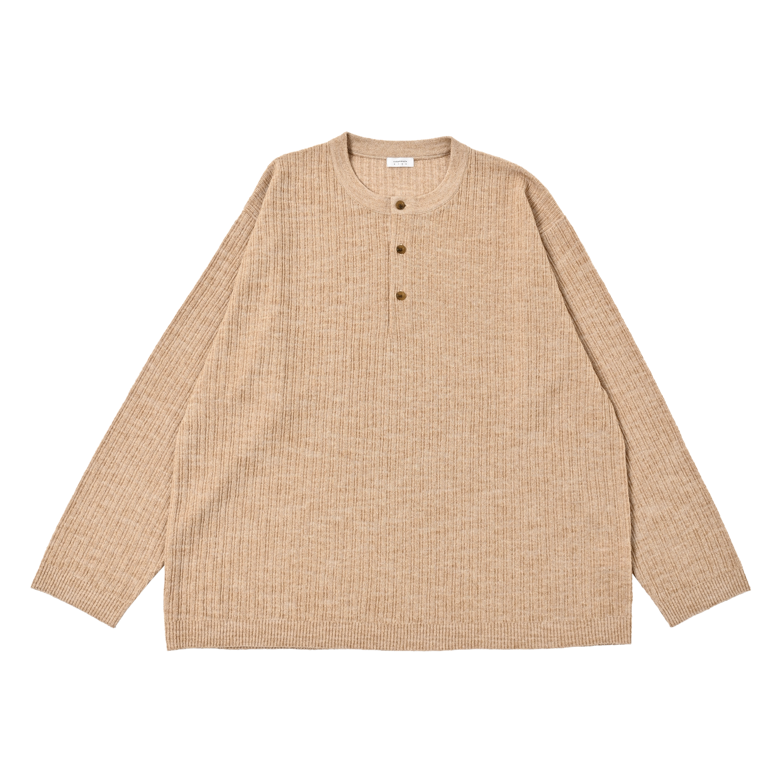 【残り一点】Rib Pattern Henry Neck PO