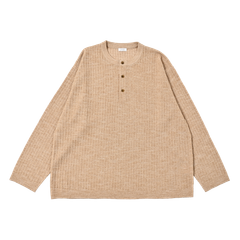 【残り一点】Rib Pattern Henry Neck PO