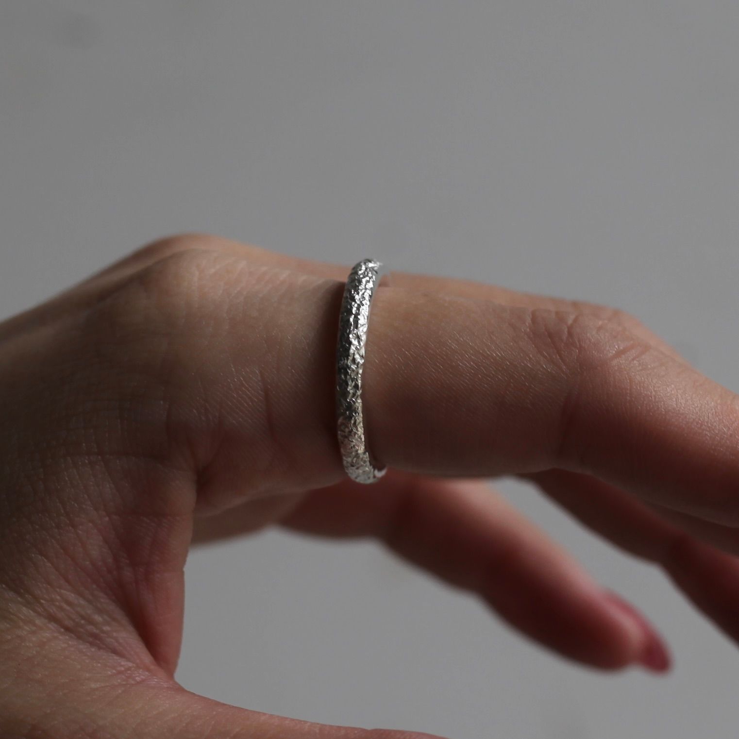 【残り一点】Oval Textured Ring(3.5mm)