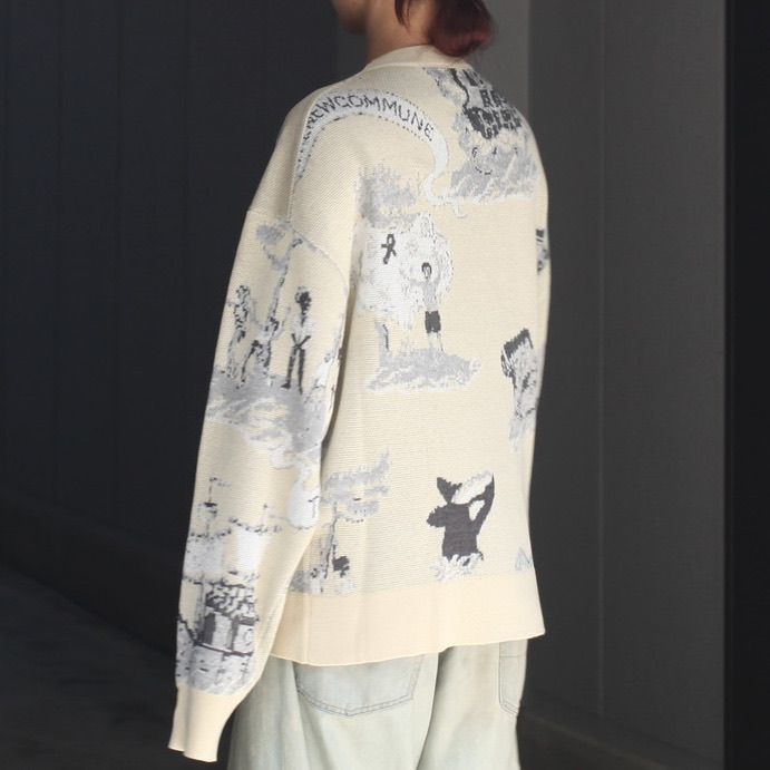 【残り一点】Newcommune Island Jaquard Knit