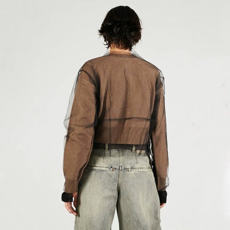 【残り一点】Reversible Tulle Knit Cardigan