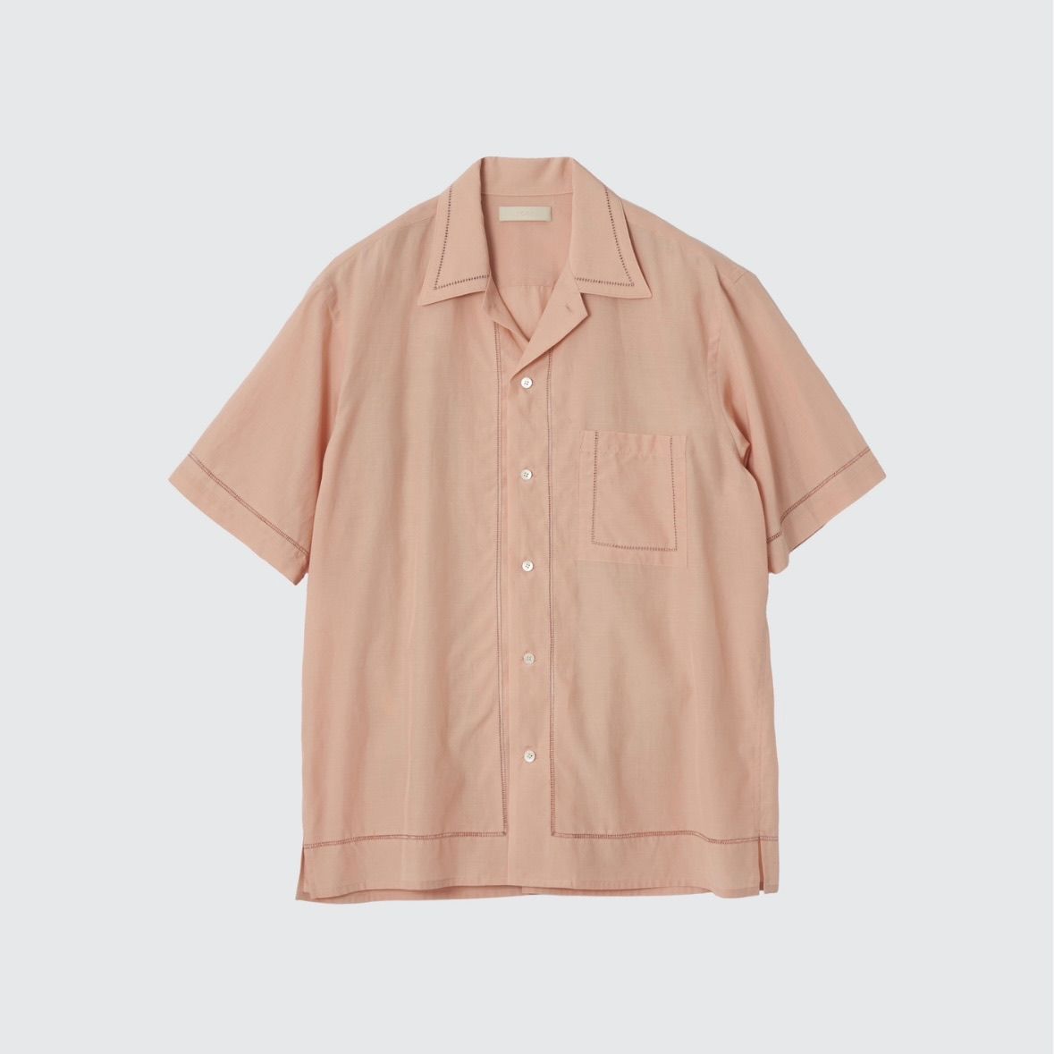 【残り一点】Embroidery Open Collar Shirt