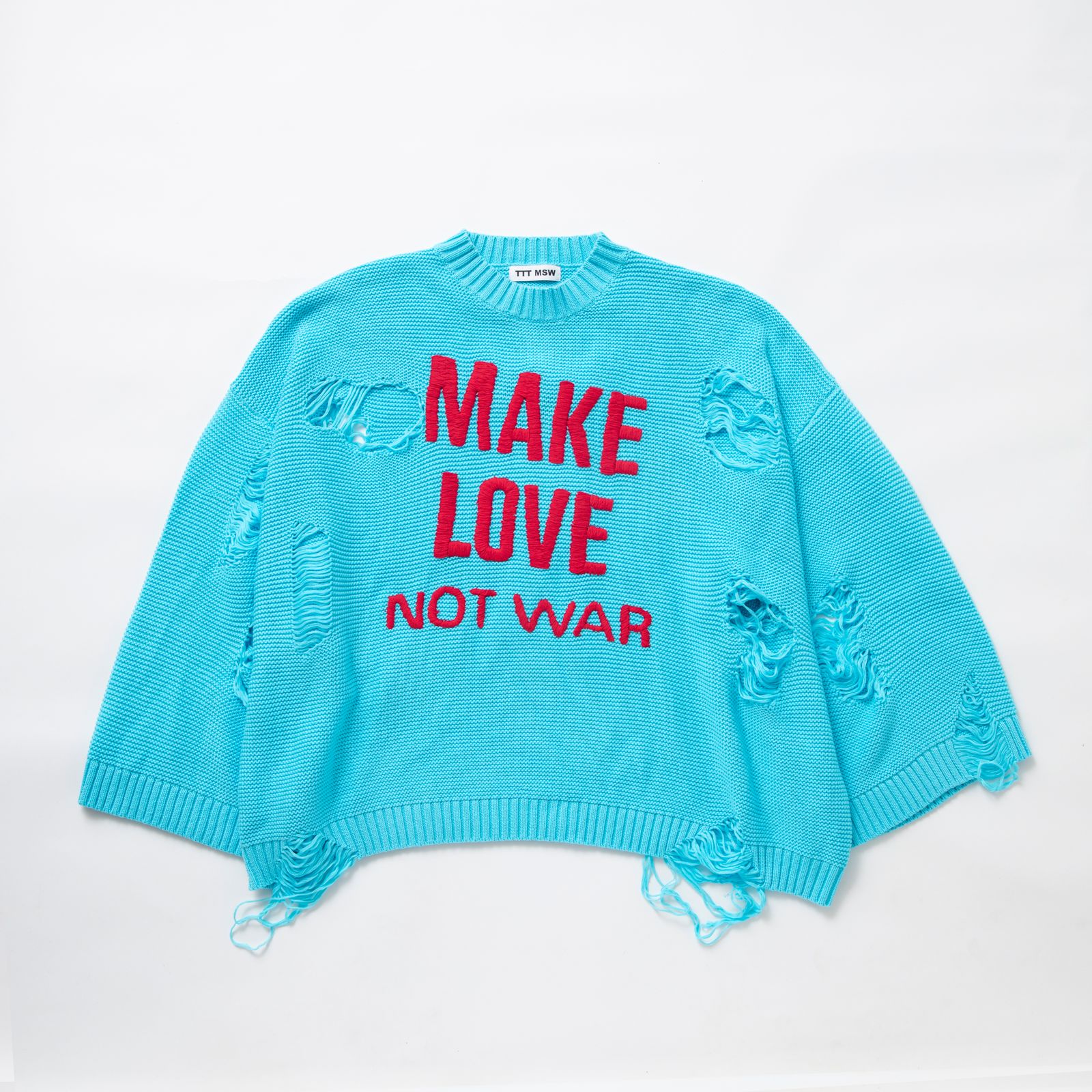 【残り一点】Make Love Over Size Damage Knit - M