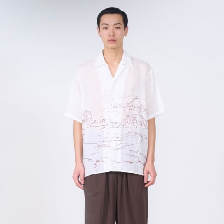 YOKE - 【残り一点】Embroidery Open Collar Shirt | ACRMTSM ONLINE STORE