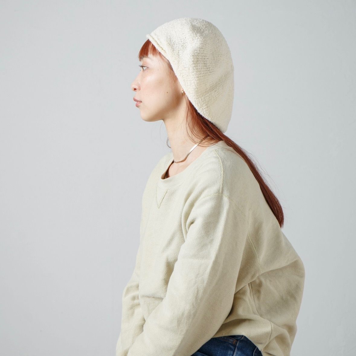 【残り一点】Curling Yarn Beret