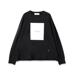 【残り一点】Cotton Jersey Box Logo Print Long Sleeve Pullover