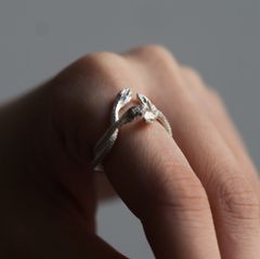 【お取り寄せ注文可能】メデューサ蛇リング(SILVER/ルビー)