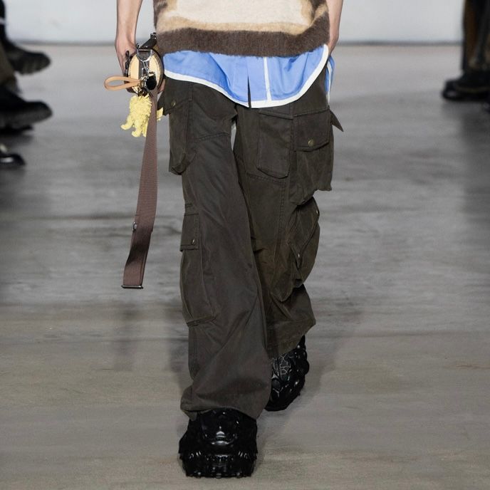 【残り一点】Deconstructed Cargo Trousers with Elastic Wastband