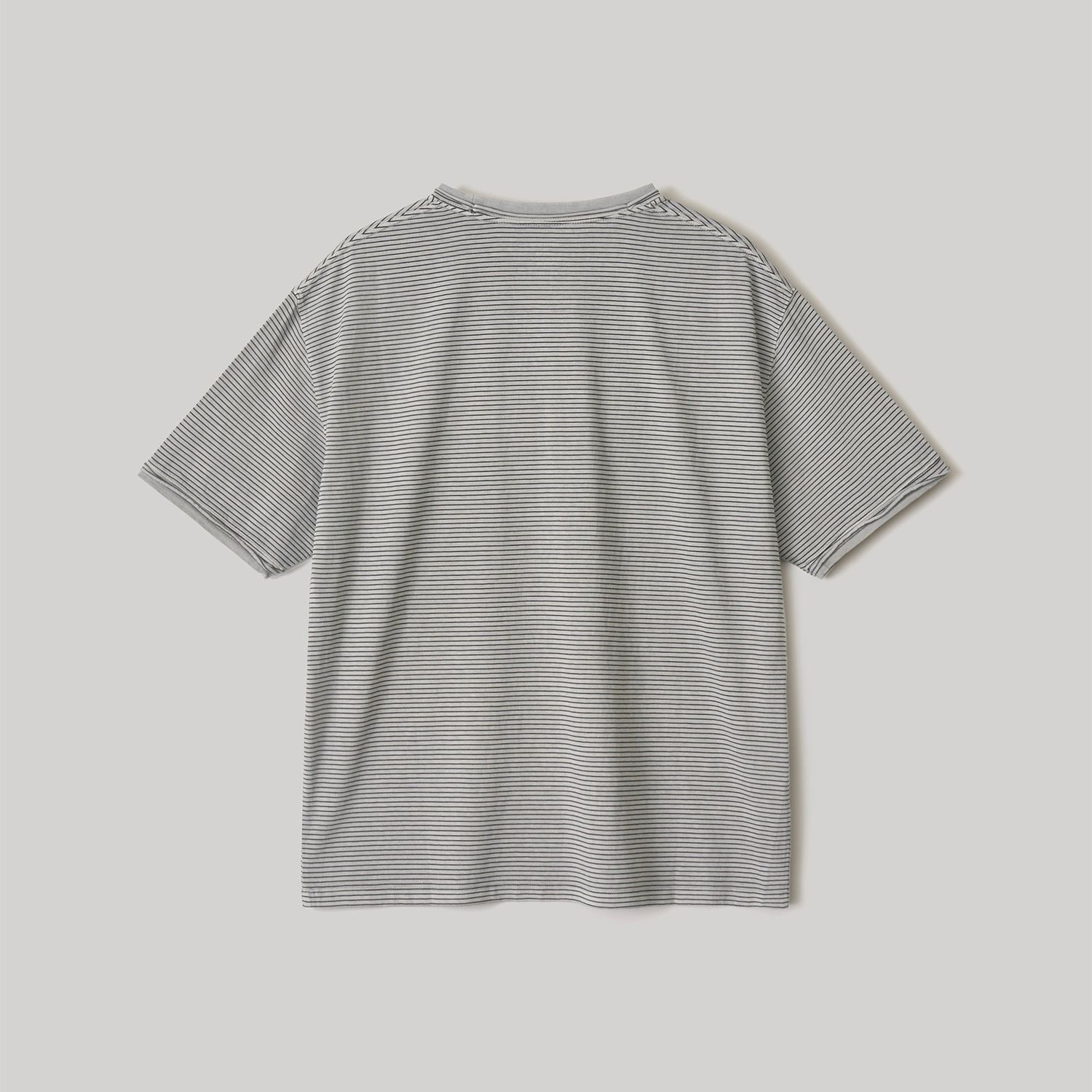 【残り一点】Dyed Raw-Edge Stripe Tee