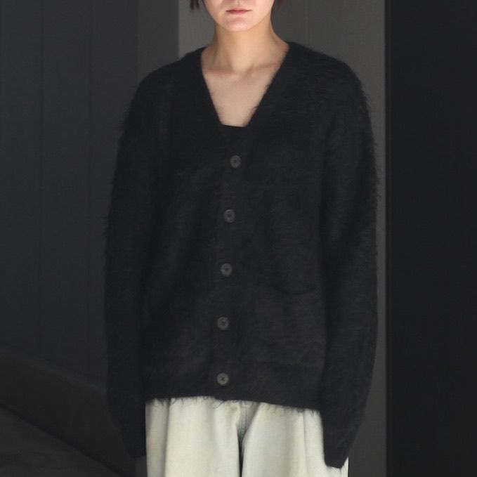 【残り一点】Kid Mohair Knit V Neck Cardigan