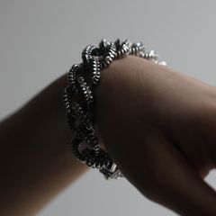 【お取り寄せ注文可能】Cuban Chain Bracelet(SILVER×GOLD)