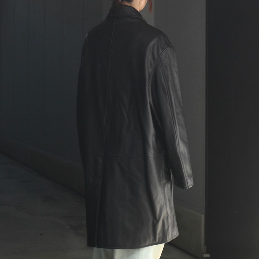 【残り一点】Leather Balmacaan Coat