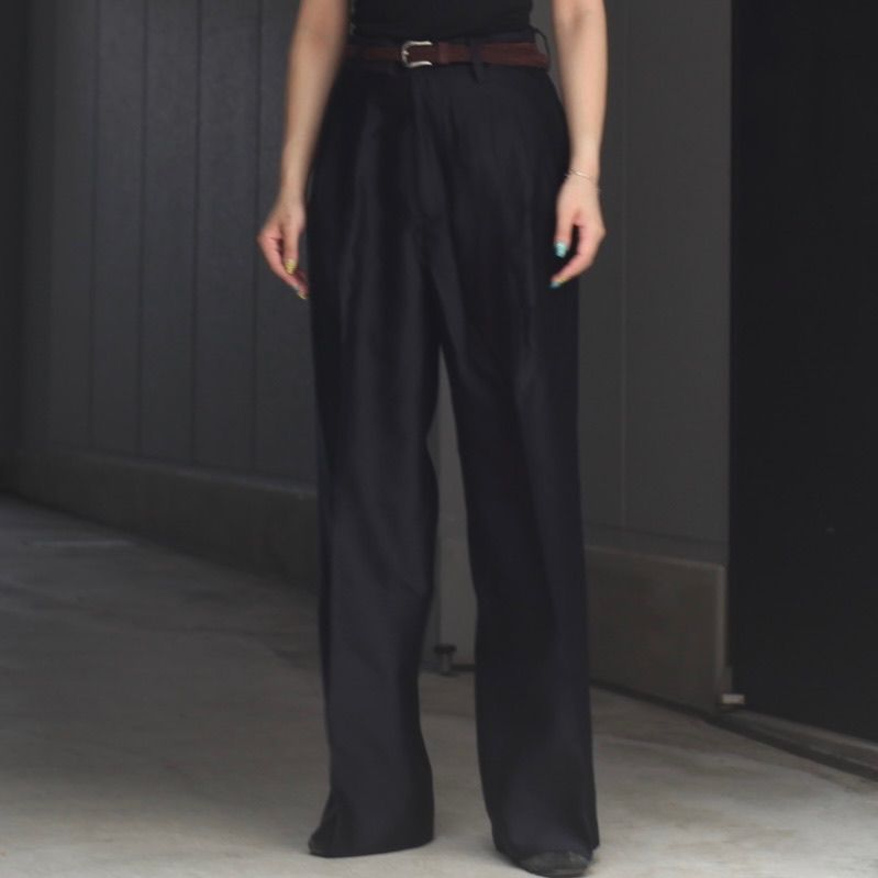 ssstein - 【残り一点】W/R/SI Double Weave Long Wide Trousers