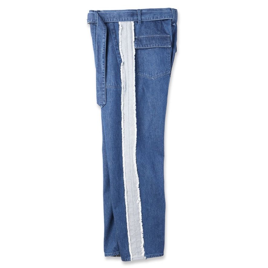 CULLNI - 【残り一点】Side Fringe Wide Denim Pants with Long Belt