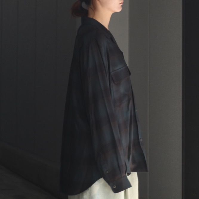 【残り一点】Plaid Open Collar Shirts