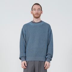 【残りわずか】Mesh Knitted Crewneck Sweater