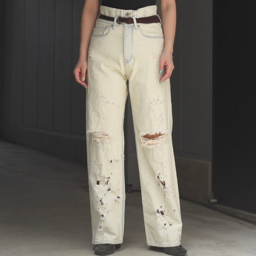 【残りわずか】Ice Wash W-Velt Super Damage St Denim