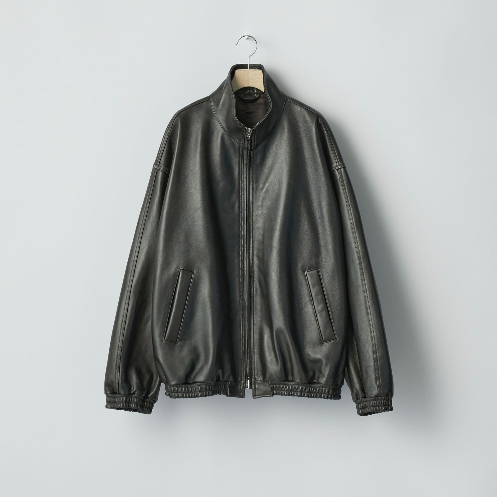 【残りわずか】Sheep Leather Stand Collar Jacket
