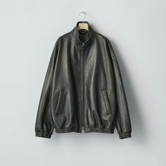 【再販売通知受付可能】Sheep Leather Stand Collar Jacket