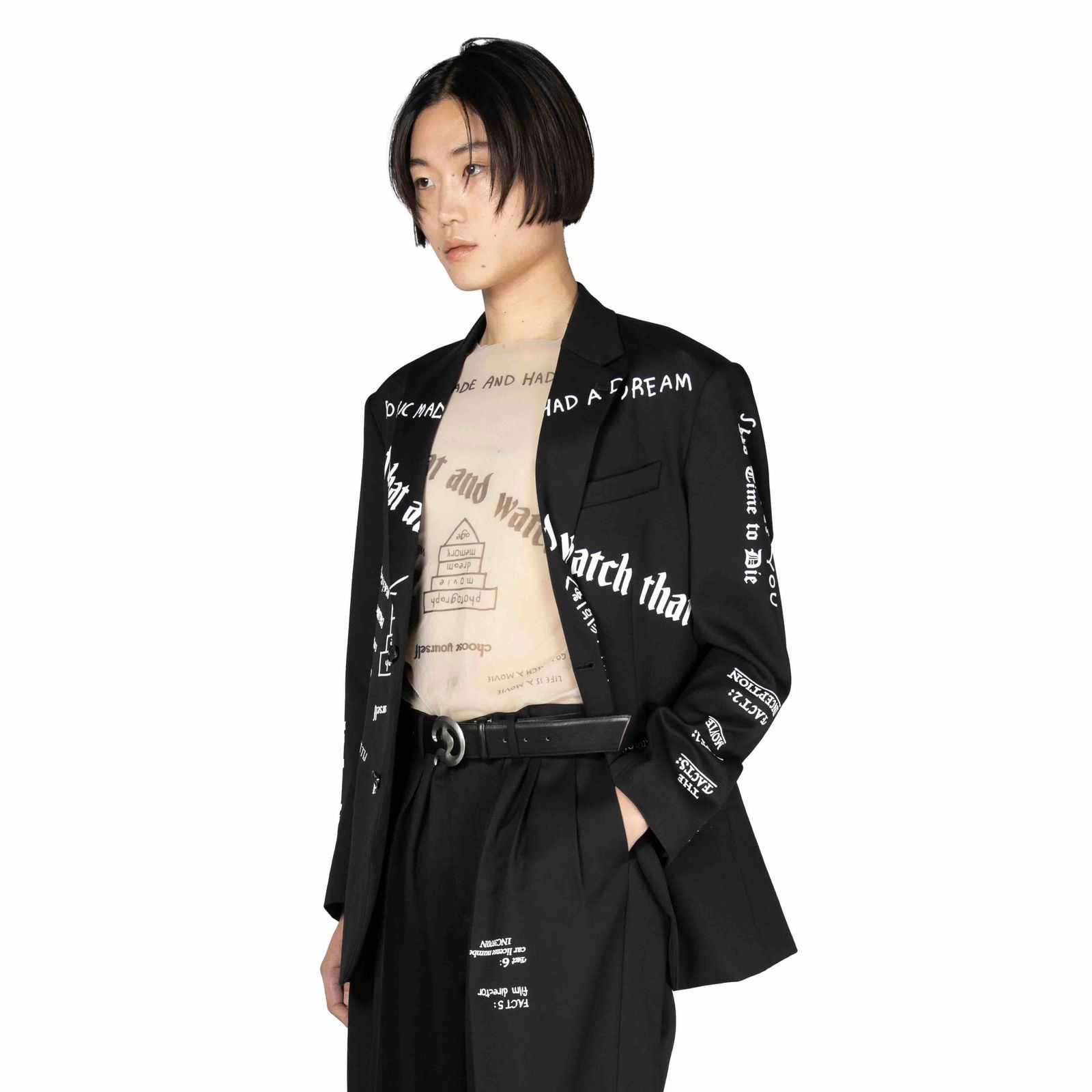 【残り一点】"TATTOO" Printed Tailored Jacket